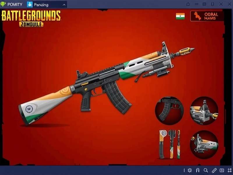 Indian-themed weapon skin in PUBG Mobile Zombie Mode